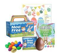 Free From Easter Egg Hunt Chocolate Box - Dairy Free, Soya Free, Gluten Free, Vegan, Vegetarians - Indoor, Outdoor Easter Egg Hunt - with 14 Eggs Hunt Set and 1 Large Golden Refillable Easter Egg