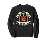 Free Funny Range Kids And Chickens Farm Homestead life Sweatshirt