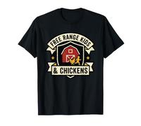 Free Funny Range Kids and Chickens Farm Homestead Life T-Shirt