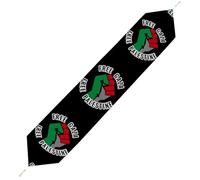 Free Gaza Free Palestine Plush Table Runner Boho Country Farmhouse Kitchen Dining Table Decoration 200*33cm