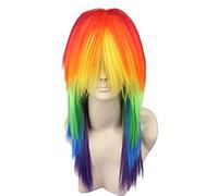 Free Hair Cap + for Kids for Adults Free Hair Cap+my Little Pony Rainbow Dash Cosplay Wig Tail Ponytail Multi Color (Wig) by Anogol