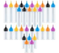 Free Hand Writer Bottles - 30 Easy Small Squeeze Bottles - 15 Each (1 and 2 Ounce) - Cookie Cutters, Cake and Baking Decoration, Food Coloring & Royal Icing Supplies for Writing (30 bottles)