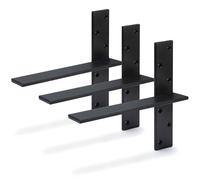 Free Hanging Countertop Support Bracket 14" Lx2.5 W 3 Pack Heavy Duty Hidden Floating Wall Shelf Bracket 3/8" Thick for Floating Bars,Bench Seats,Vanities