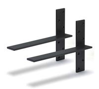 Free Hanging Countertop Support Bracket 20" Lx2.5 W 2 Pack Heavy Duty Hidden Floating Wall Shelf Bracket 3/8" Thick for Floating Bars,Bench Seats,Vanities