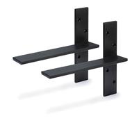 Free Hanging Countertop Support Bracket 8" Lx2.5 W 2 Pack Heavy Duty Hidden Floating Wall Shelf Bracket 3/8" Thick for Floating Bars,Bench Seats,Vanities