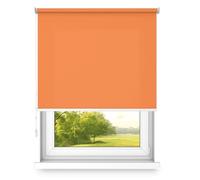 Free-hanging roller blind, wall or ceiling mounting, large size, fi 32, steel mount, semi-blackout, Juicy Orange color, 800x2400mm