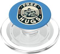 Free Hugs Funny Quote Wrestling Sport Acrobatic Wrestlers PopSockets PopGrip for MagSafe