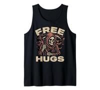 Free Hugs Grim Reaper Angel Of Death Soul Collector Matching Tank Top