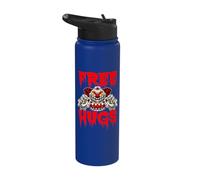 Free Hugs Horror Clown Scarry Creepy Halloween Stainless Steel Insulated Water Bottle