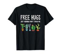 Free Hugs Just Kidding Don't Touch Me Funny Cactus Jokes T-Shirt