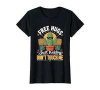 Free Hugs Just Kidding Dont Touch Me Value Graphic T-Shirt, Women, Black, L