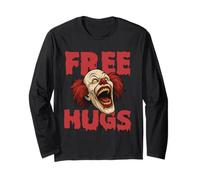 Free Hugs - Spooky Evil Scary Horror Clown Halloween Long Sleeve T-Shirt