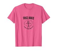 Free Hugs Terms & Conditions Apply Funny Stick Figure T-Shirt, Men, Pink Heather, 3X-Large