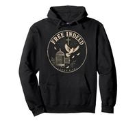 Free Indeed John 8:36 Dove Open Cage Christian Freedom Pullover Hoodie