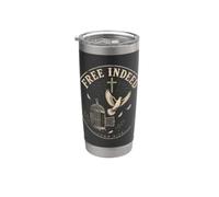 Free Indeed John 8:36 Dove Open Cage Christian Freedom Stainless Steel Insulated Tumbler