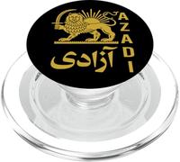 Free Iran Lion and Sun Flag - Persian Azadi Symbol Design PopSockets PopGrip for MagSafe