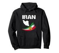 Free Iran Lion and Sun Flag - Persian Heritage Symbol Design Pullover Hoodie