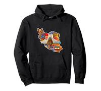 Free Iran Lion and Sun Flag - Persian Heritage Symbol Design Pullover Hoodie
