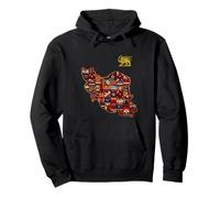 Free Iran Lion and Sun Flag - Persian Heritage Symbol Design Pullover Hoodie