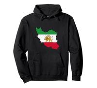 Free Iran Lion and Sun Flag - Persian Heritage Symbol Design Pullover Hoodie