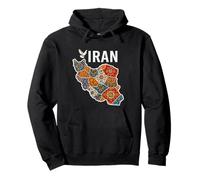 Free Iran Lion and Sun Flag - Persian Heritage Symbol Design Pullover Hoodie