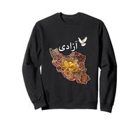 Free Iran Lion and Sun Flag - Persian Heritage Symbol Design Sweatshirt