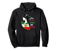 Free Iran Lion and Sun Flag - Persian Women, Life, Freedom Pullover Hoodie