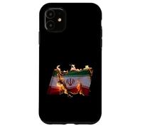Free Iran Solidarity Protest Fiery Iranian Flag Case for iPhone 11