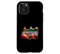 Free Iran Solidarity Protest Fiery Iranian Flag Case for iPhone 11 Pro