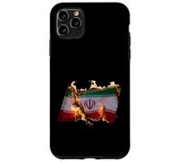 Free Iran Solidarity Protest Fiery Iranian Flag Case for iPhone 11 Pro Max