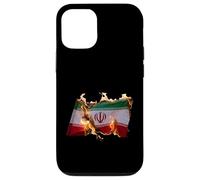 Free Iran Solidarity Protest Fiery Iranian Flag Case for iPhone 12/12 Pro
