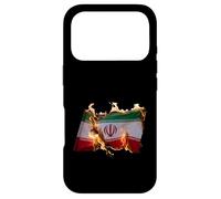 Free Iran Solidarity Protest Fiery Iranian Flag Case for iPhone 17 Pro