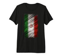 Free Iran Vintage Historic Flag Crest Heritage (Black) Premium T-Shirt