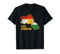 Free Kurdistan, Kurdistan map, Kurdish flag T-Shirt