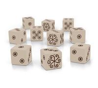 FreeLeague Dice Set Vaesen – 10 Six-Sided Engraved Dice for Nordic Horror RPG