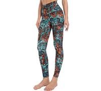 Free Leaper High Waisted Floral Leggings for Women Printed Yoga Tights with Pockets (Floral Printed, XS)