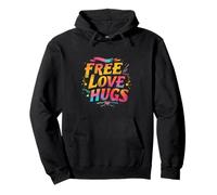 FREE LOVE HUGS Vintage Style Pullover Hoodie