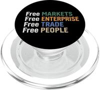 Free Markets Free Enterprise Free Trade PopSockets PopGrip for MagSafe