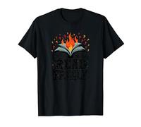 Free Minds Read Freely: Intellectual Freedom Flame T-Shirt, Men, Black, XL