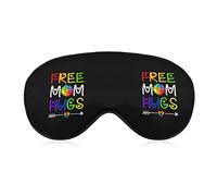 Free Mom Hugs LGBTQ Pride Month Sleep Masks Eye Cover Blackout with Adjustable Elastic Strap Night Blindfold for Women Men Yoga Travel Nap