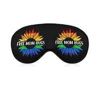 Free Mom Hugs LGBTQ Pride Month Sleep Masks Eye Cover Blackout with Adjustable Elastic Strap Night Blindfold for Women Men Yoga Travel Nap