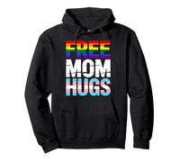 Free Mom Hugs Rainbow Trans Ally LGBTQ Pride Parade Support Pullover Hoodie