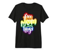Free Mum Hugs LGBT Gay Lesbian Pride Month Premium T-Shirt