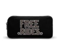 Free Mustache Rides Simple Pencil Case Big Capacity Pouch Box Travel Makeup Bag