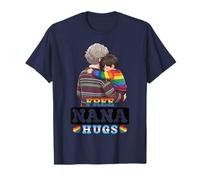 Free Nana Hugs LGBTQ Transgender Pride Rainbow Grandma T-Shirt
