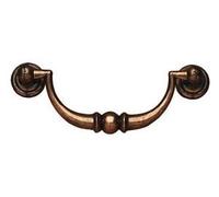 Free P&P - Antique Brass Finish D Bar Handle & Rosettes Kitchen Bedroom Furniture Screws Inc