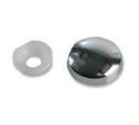 Free P&P - Chrome Screw Caps - 2 Part Plastic Dome Screw Caps Covers Hafele Pack Of 10