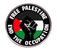 Free Palestine Brooch Palestinian Flag Round Badges Metal Alloy Enamel Pin Badge Palestinian National Flags Brooches for Women Men Free Palestine Lapel Pin Armband for Patriotic Pacifist Decoration