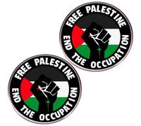 Free Palestine Brooches 2pcs End the Occupation Free Palestine Brooch Badges Support Palestine Label Pins Accessories