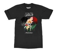Free Palestine Dome of The Rock Mosque T-Shirt - Men - 6XL - Black - Arabic Calligraphy Palestinian Flag Top - Palestine Heart Support Tee